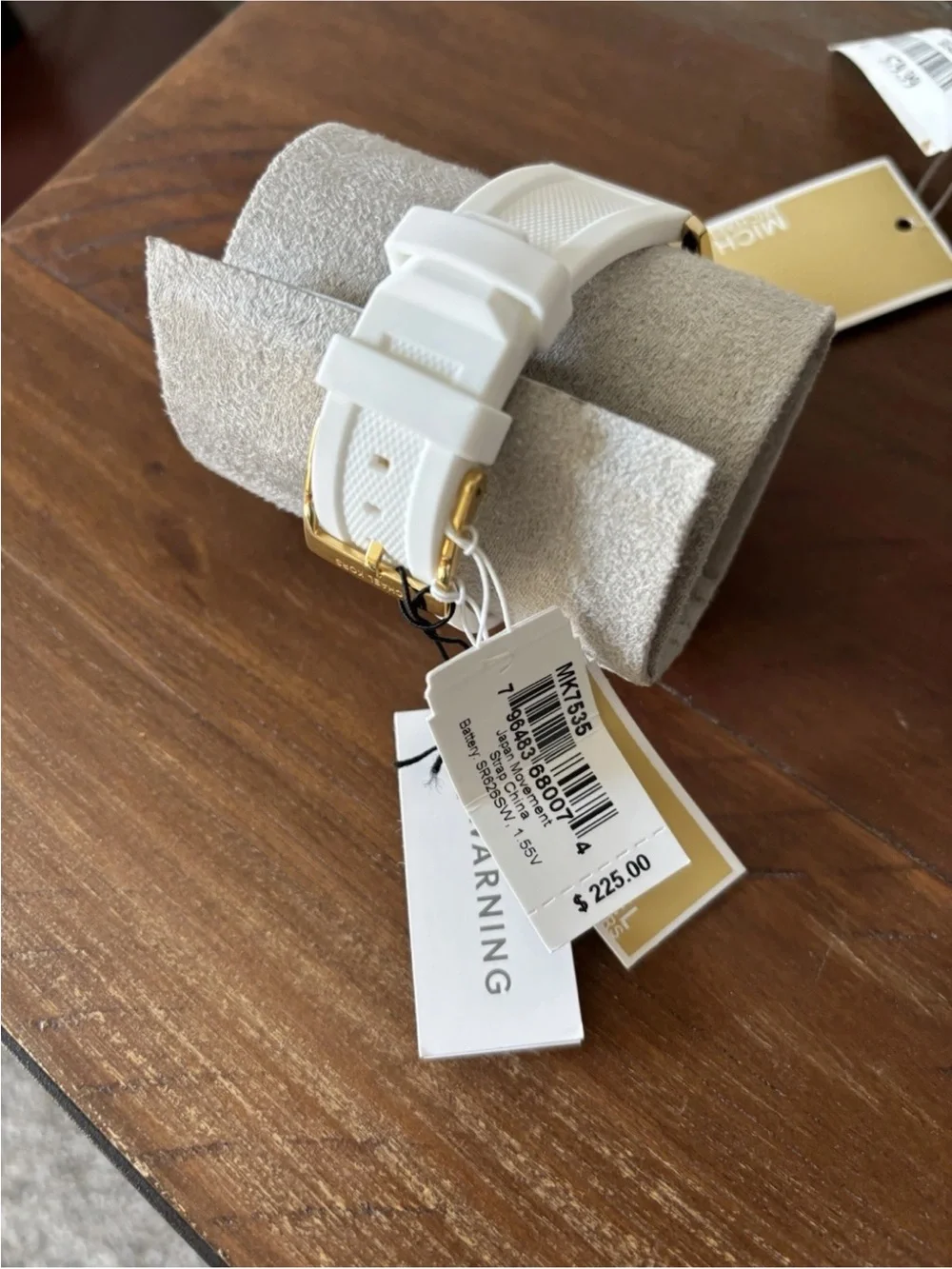 Michael Kors Gold and White MK Logo women’s Watch